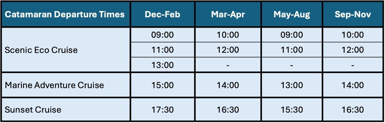 catamaran-departure-times